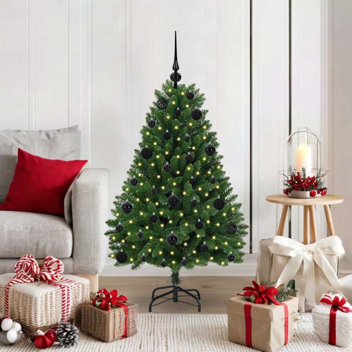 BRILAN Artificial Christmas Tree with Stand Green 120 cm PVC and Metal