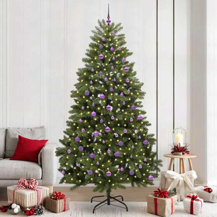 BRILCA Artificial Christmas Tree with Stand Green 240 cm PVC and Metal