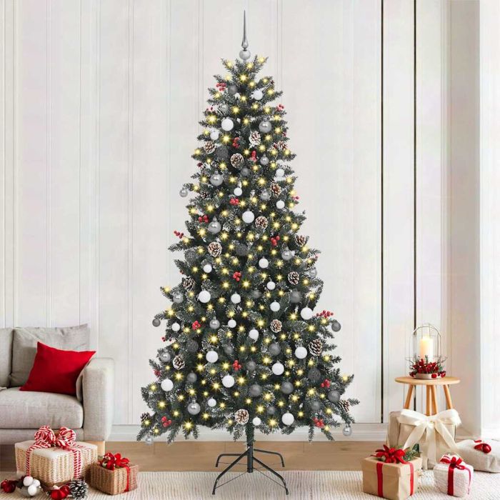 COZERA Artificial Christmas Tree with 300 LEDs with Stand Green 240 cm