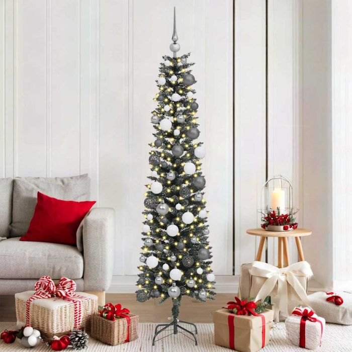 COZERA Artificial Christmas Tree with 300 LEDs with Stand Green 180 cm