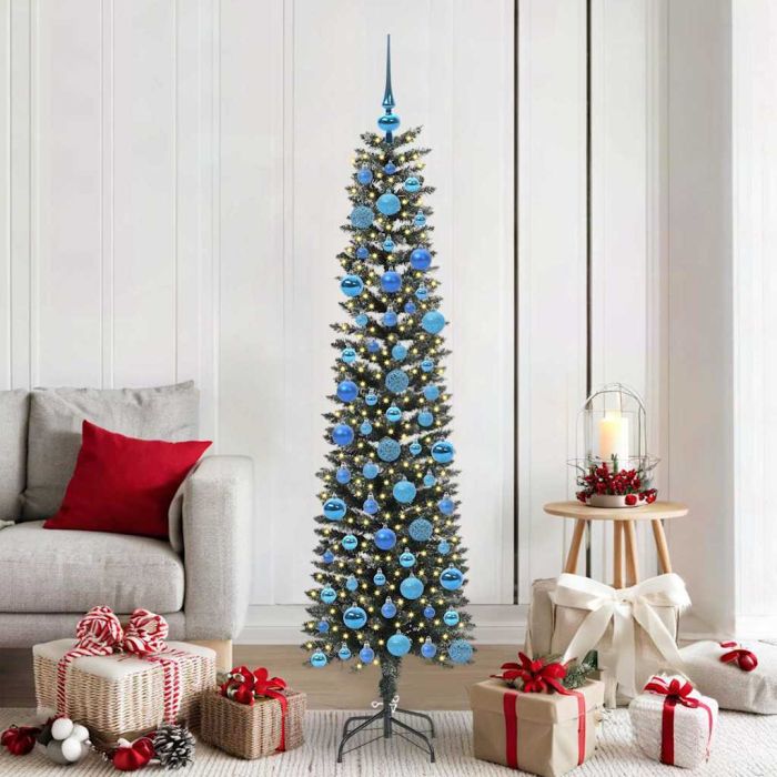 COZERA Artificial Christmas Tree with 300 LEDs with Stand Green 180 cm