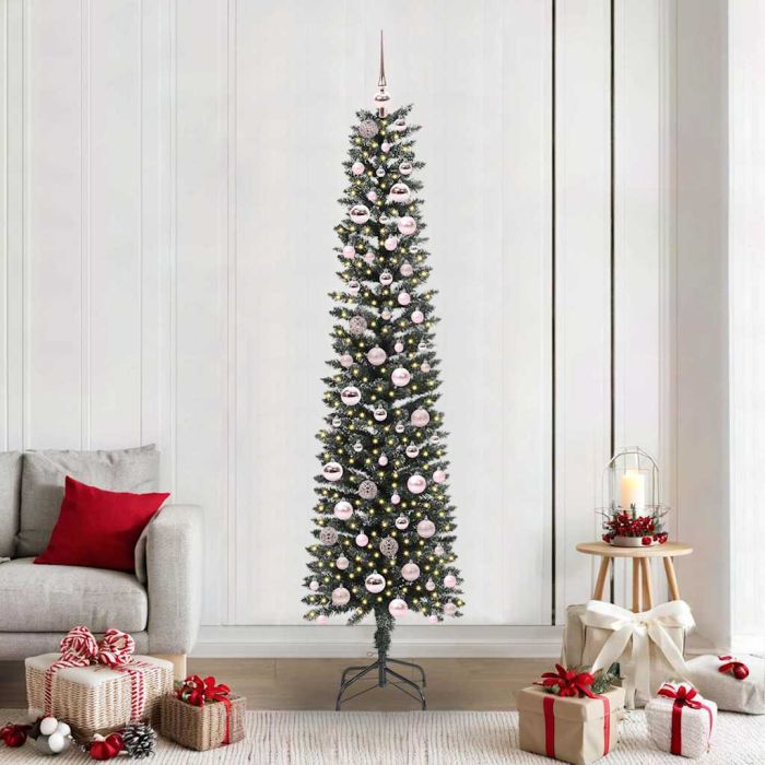 COZERA Artificial Christmas Tree with 300 LEDs with Stand Green 210 cm