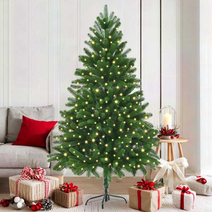 BRISNO Christmas Tree with 300 LEDs with Stand Green 180 cm PE