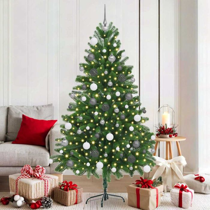 BRISNO Christmas Tree with 300 LEDs with Stand Green 180 cm PE