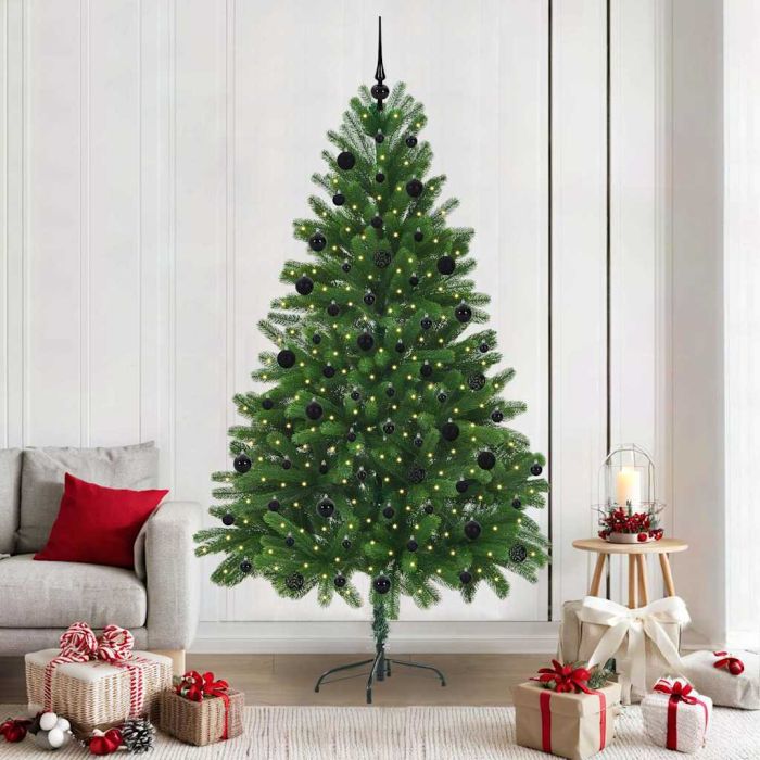 BRISNO Christmas Tree with 300 LEDs with Stand Green 210 cm PE