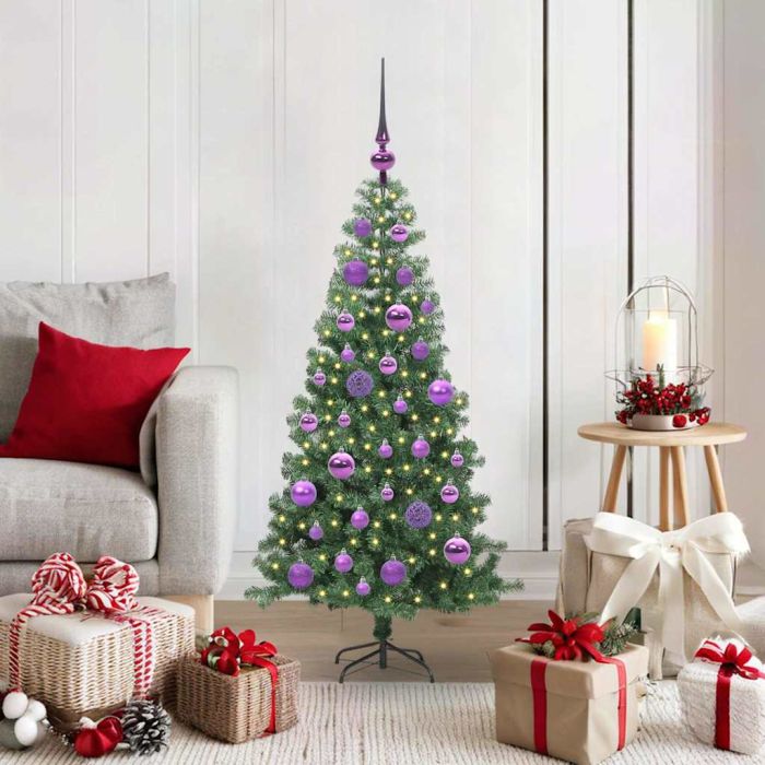 BRISNO Christmas Tree with 150 LEDs with Stand Green 120 cm PVC