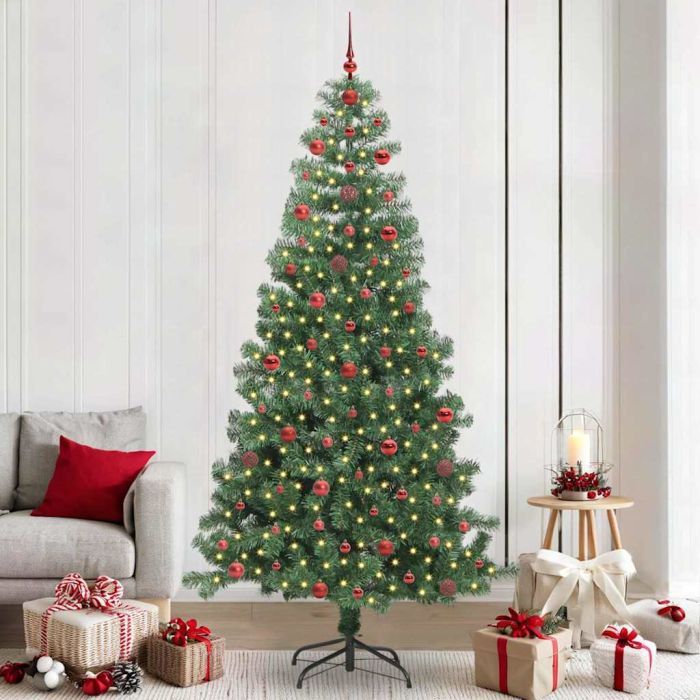 BRISNO Christmas Tree with 300 LEDs with Stand Green 240 cm PVC