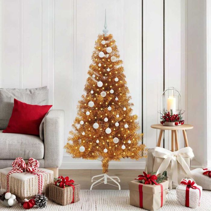 ELFIR Christmas Tree with 150 LEDs with Stand Gold 150 cm PET