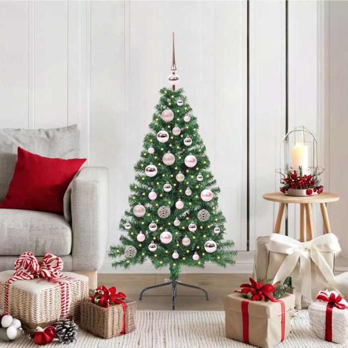 COSDEN Artificial Pre-lit Christmas Tree Green 120 cm PVC