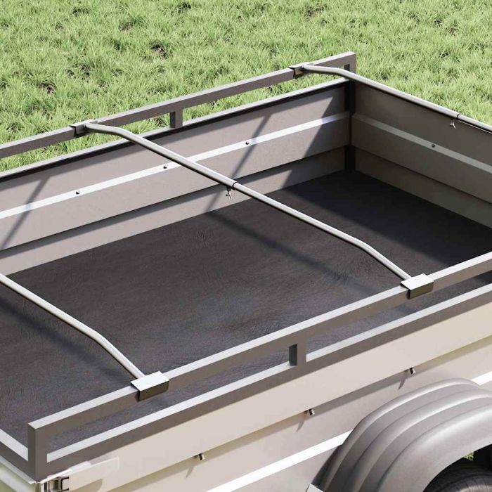 EMSTON Tarpaulin Bracket for Trailers 3 pcs 130-210 cm Aluminum - Silver