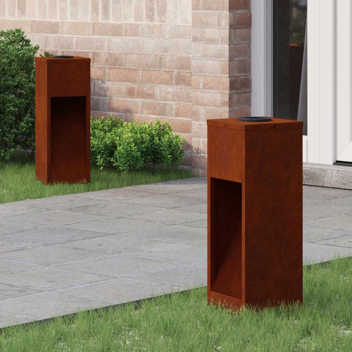 NIEBRO Solar Led Pathway Light 2 pcs Corten Corten Steel