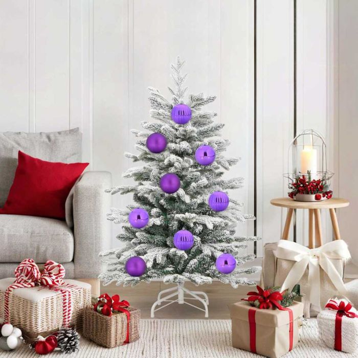 FLINRA Christmas Bauble Set 15 pcs Lilac Plastic