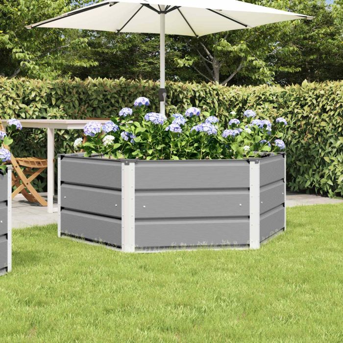 DENLOFT Planter Light 129x129x45 cm Steel - Grey