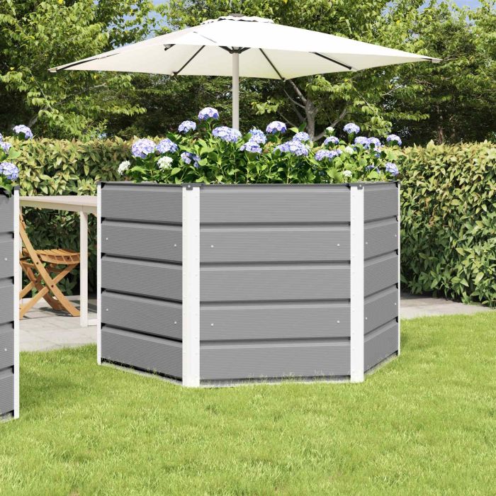 DENLOFT Planter Light 129x129 x75 cm Steel - Grey