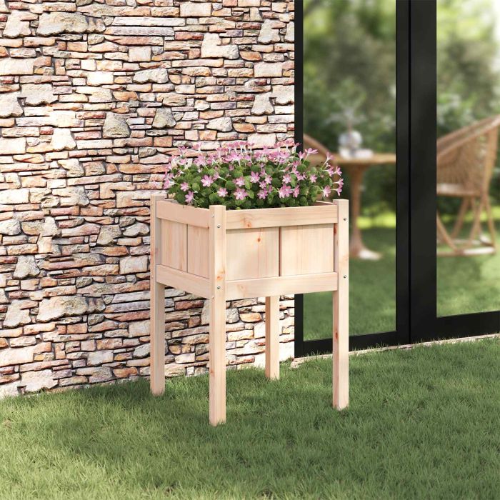 EVLHAL Garden Planter Nature 50x50x70 cm Solid Wood - Pine