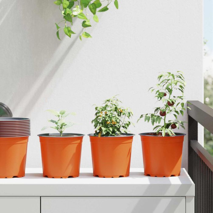TOHVALE Flower Pot 200 pcs Ceramic Dia 15x13 cm Plastic