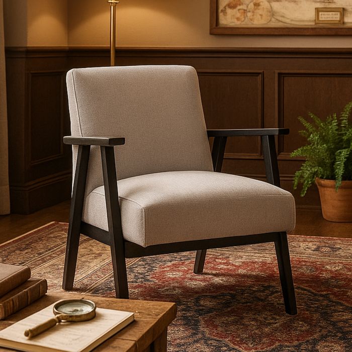 ASHCROFT Fabric Armchair - Black