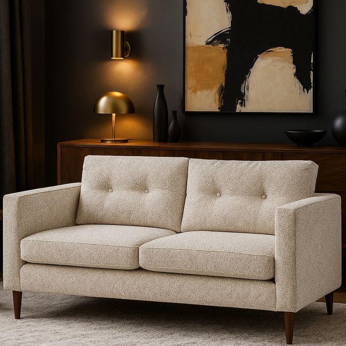 BROOKSTONE Fabric 2 Seater Sofa - Light Grey