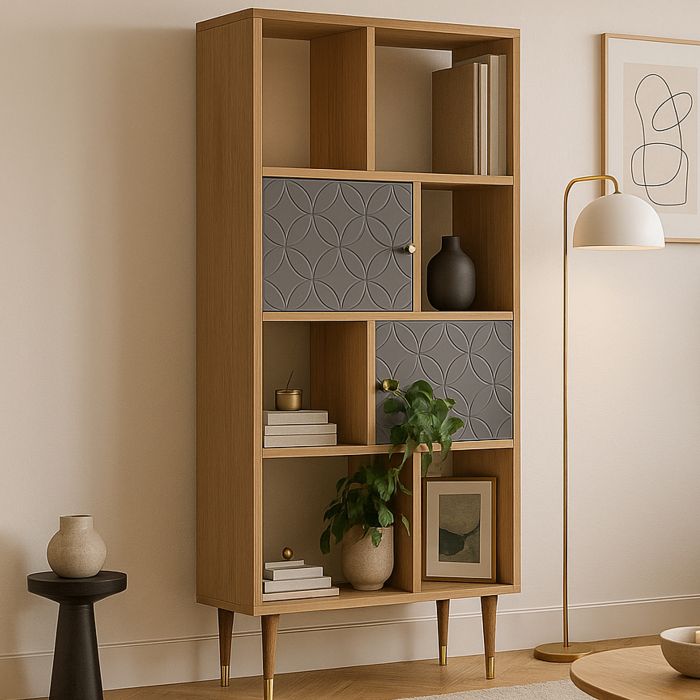 ELMHURST Display Rack Oak Grey