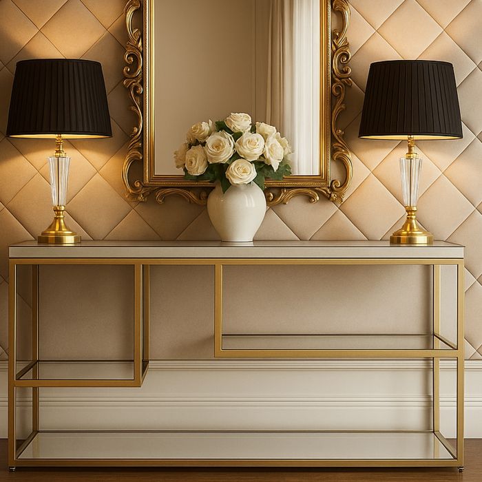 HARRINGFIELD Console Table Gold
