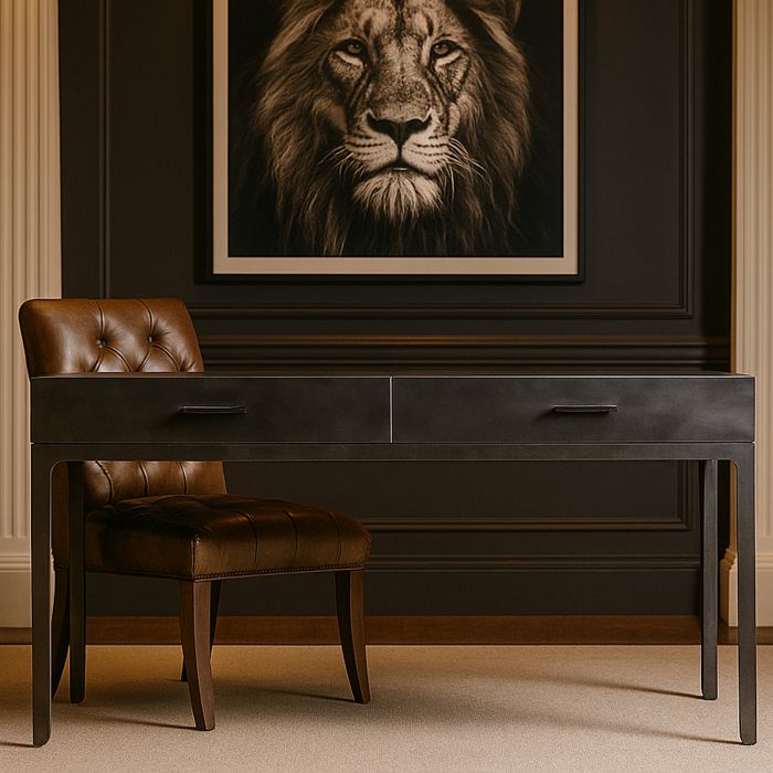 HAZELBROOK 2 Drawer Office Desk - Grey