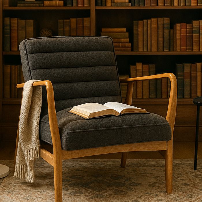 RAVENSCROFT Armchair - Charcoal Boucle