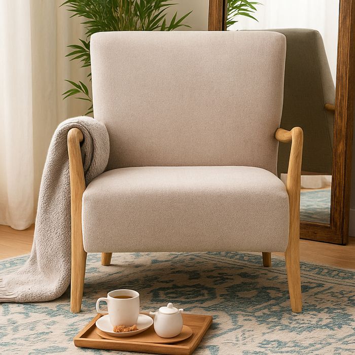 WYCHWOOD Linen Armchair Natural