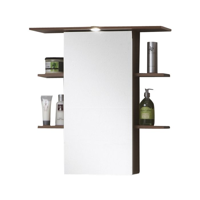 Madrid 1-Door Mirrored Bathroom Storage Cabinet - Plum Tree