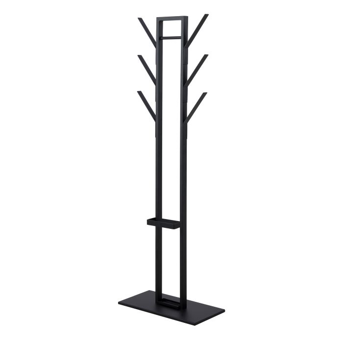 ALLVARIS coat hanger, frame and base matt black powder coated Steel