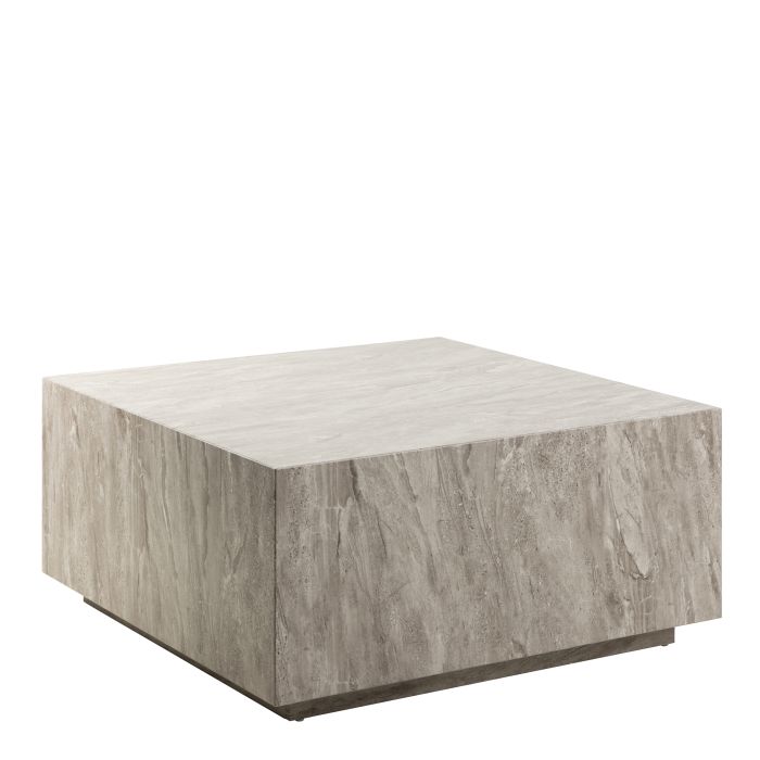 DISA Square Coffee Table in Grey Marble 90x90x42cm