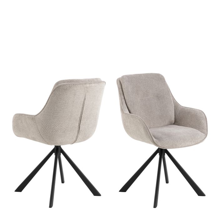 COSTA Swivel Dining Chair in Sand Set of 2