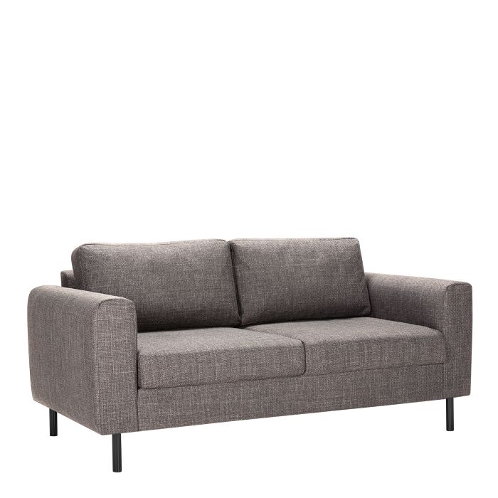 2 Seater Sofa - CALVERA Fabric Sofa - Light Grey