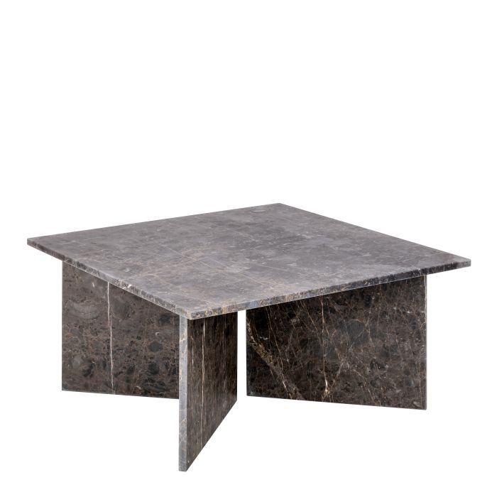 Coffee Table - VEGA Coffee Table Marron Marble 90cm