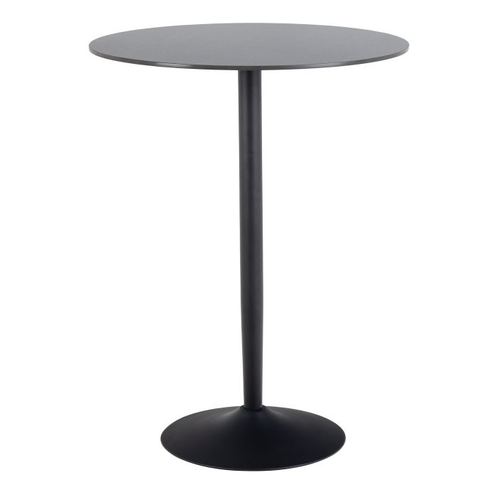 Bar Table - MALTA Round Bar Table Matt Black 80cm
