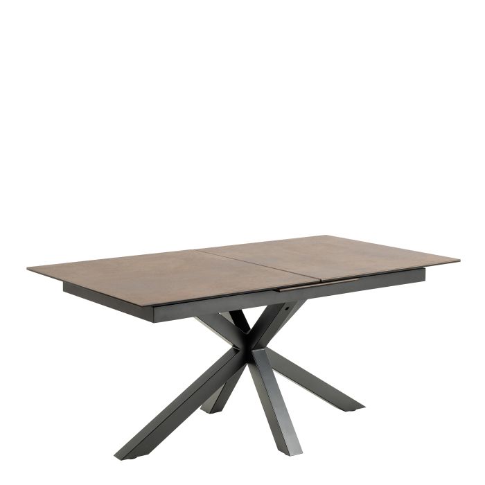 Dining Table - HEAVEN Extendable Dining Table Ceramic Rusty Brown 210cm