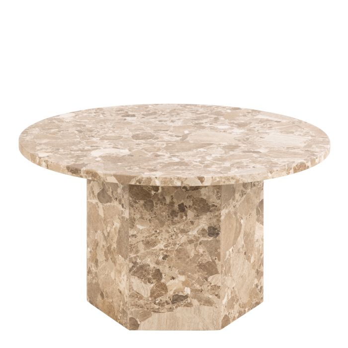 Coffee Table - NAXOS Round Coffee Table Brown 80cm