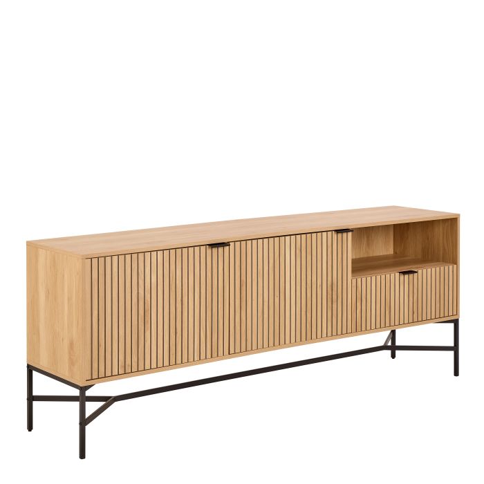 FERROWEN Sideboard With 2 Doors and 2 Shelves in Oak