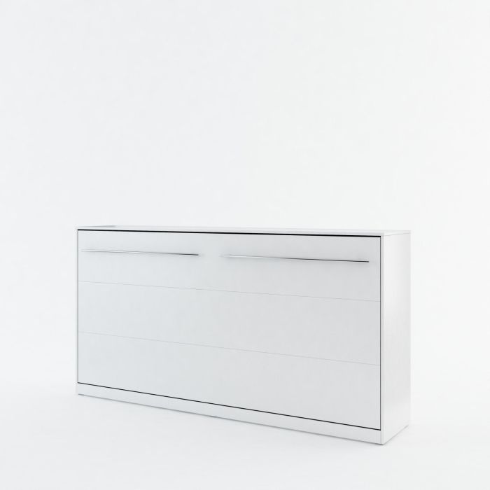 Classic Design Horizontal Wall Bed 90cm - White Matt