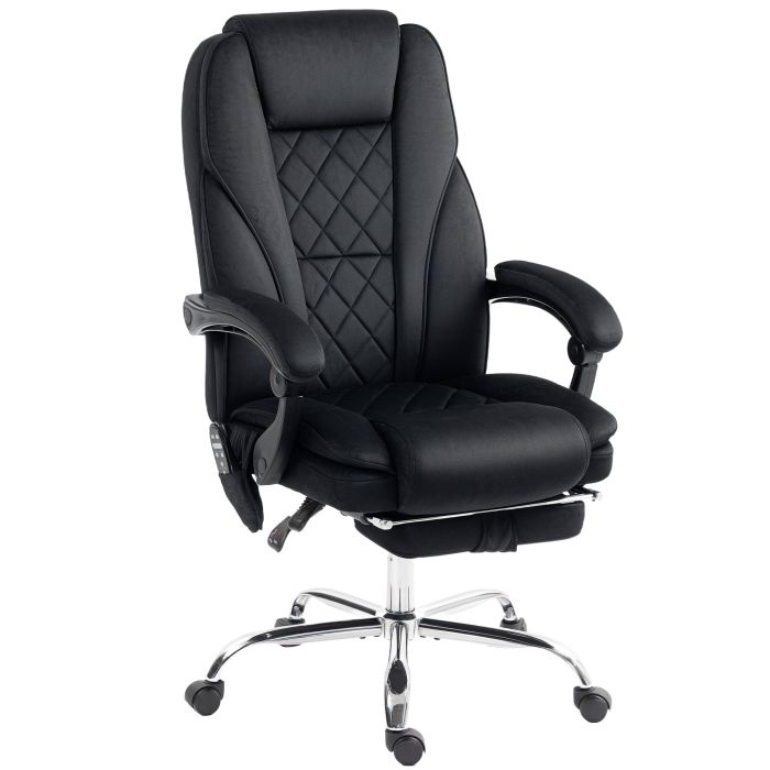 VONSETTA Massage Office Chair Heated Reclining Computer Chair Black