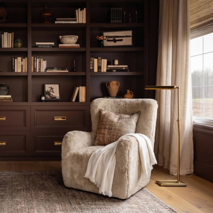 BRAMWELL Faux Fur Armchair - Coyote
