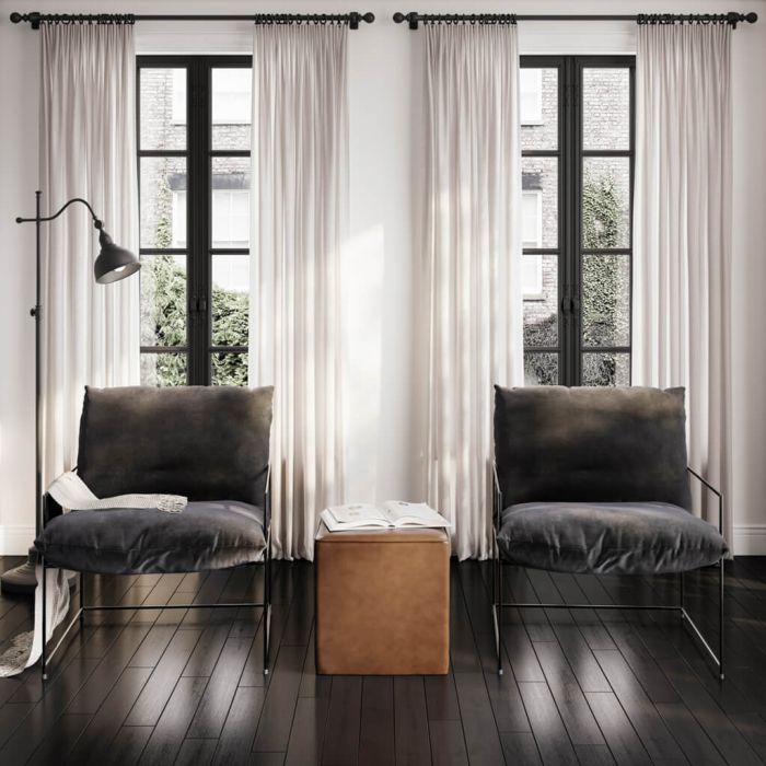 RIVERTON Velvet Armchair - Black