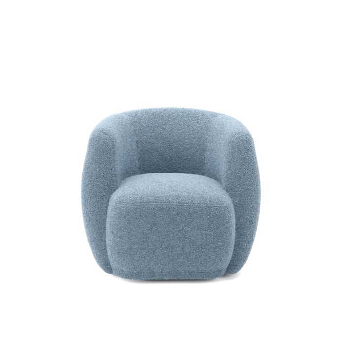CLAVEN Sherpa Fabric Tub Chair - Blue
