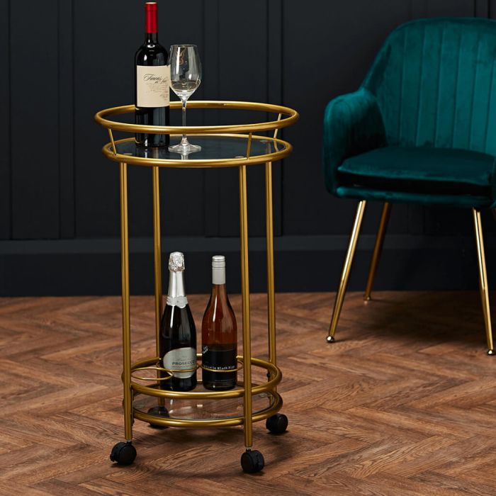 COLLIX Drinks Trolley - Gold