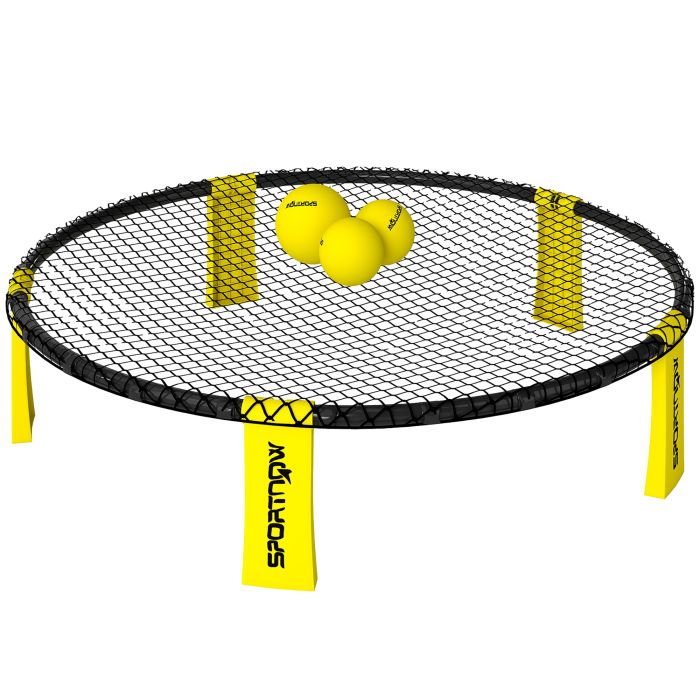 SPORTEDGE Spike Ball Set Mini Beach Games Set Yellow