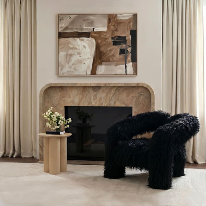 FREYN Faux Fur Armchair - Jet