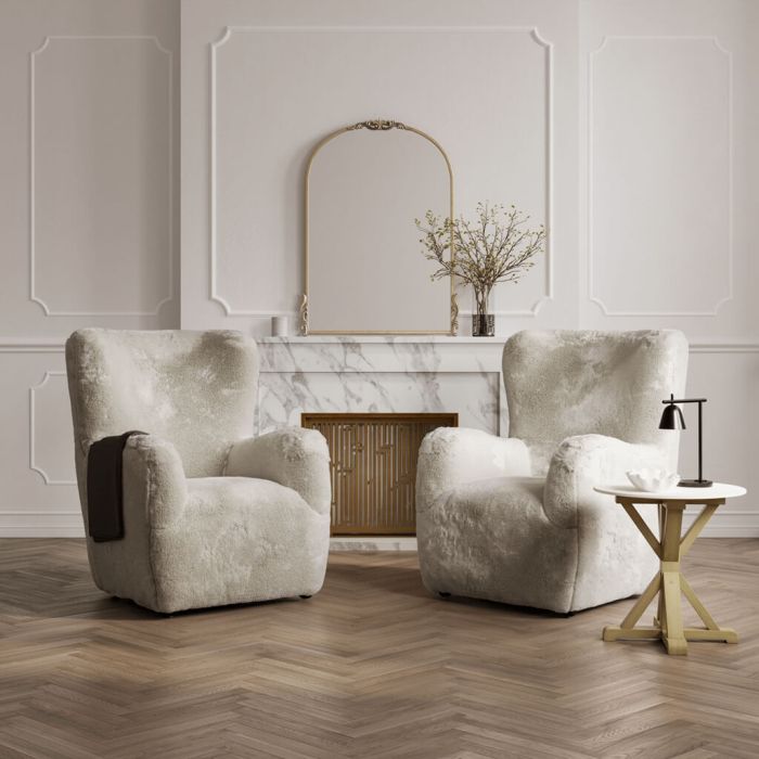 HARVEN Side Table - Stone and Latte