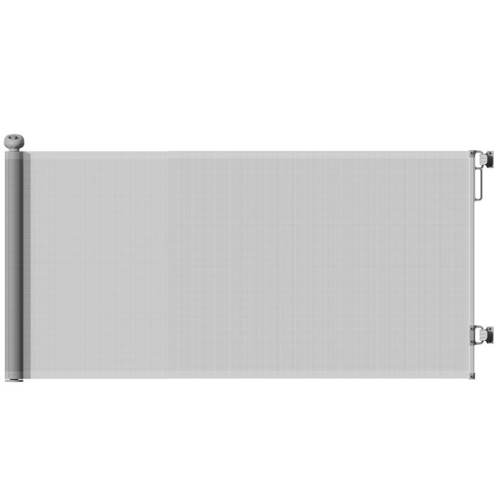 PAWSTER Retractable Stair Gate Extends Up to 180 cm Wide Grey