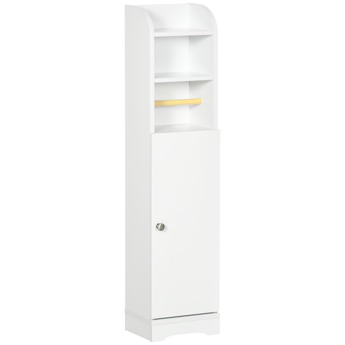 KANSAS Multi Storage Narrow Bathroom Cabinet White
