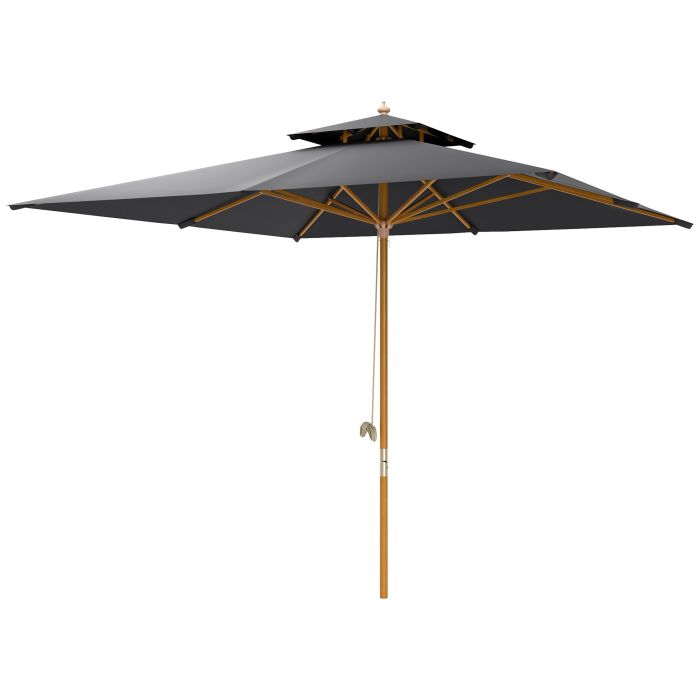 SUNVISTA 3 m Square Canopy Parasol Black
