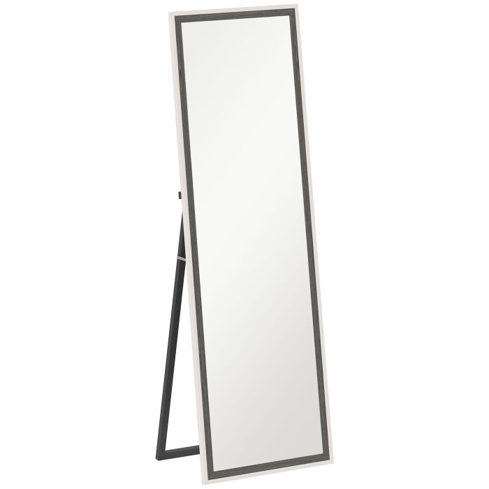 HERON 162.6 cm Two Tone Full Length Mirror White, Grey Tone